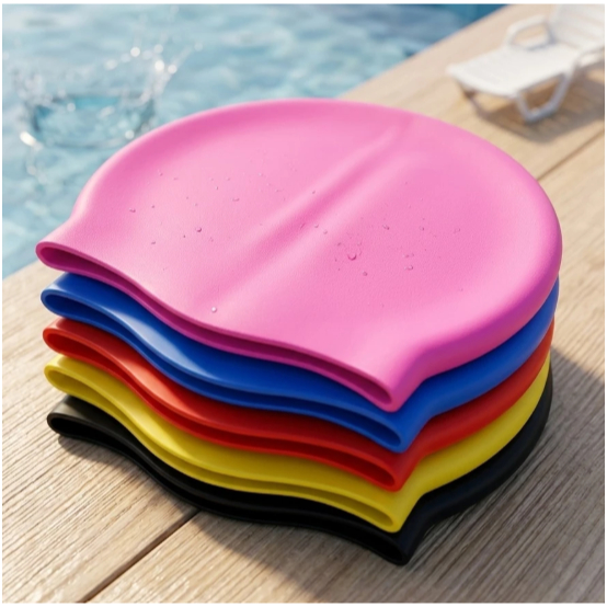 Touca de Natação Silicone Confortável Antiderrapante Piscina Adulto e Infantil Tamanho único