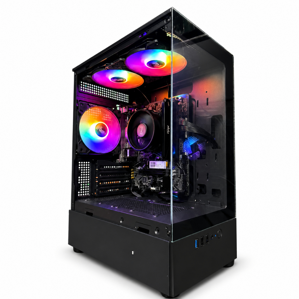 PC GAMER FIRST RYZEN 5 5600GT, 16GB RAM, NVME 1TB, 600W 80 PLUS, VEGAS 7, GABINETE 3 FANS RGB