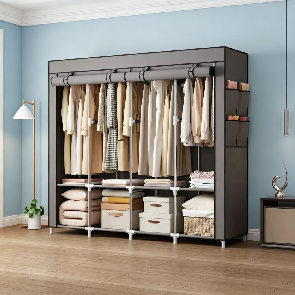 Guarda Roupa Dobrável Armário Organizador Multiuso Roupeiro Cabideiro Sapateira Cores disponíveis