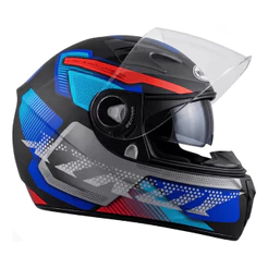 Capacete Moto Fechado com Óculos Solar Interno Xtroy Furious Fosco Forro Removível Envio Imediato