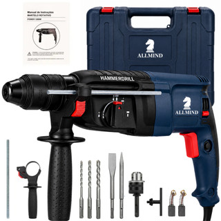 Martelete 5kg Furadeira de Impacto 1200w Rompedor Demolidor Profissional Com Acessorios