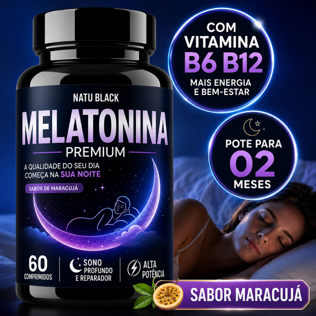 Melatonina com Triptofano +  B6 B12 ORIGINAL Sabor Maracujá