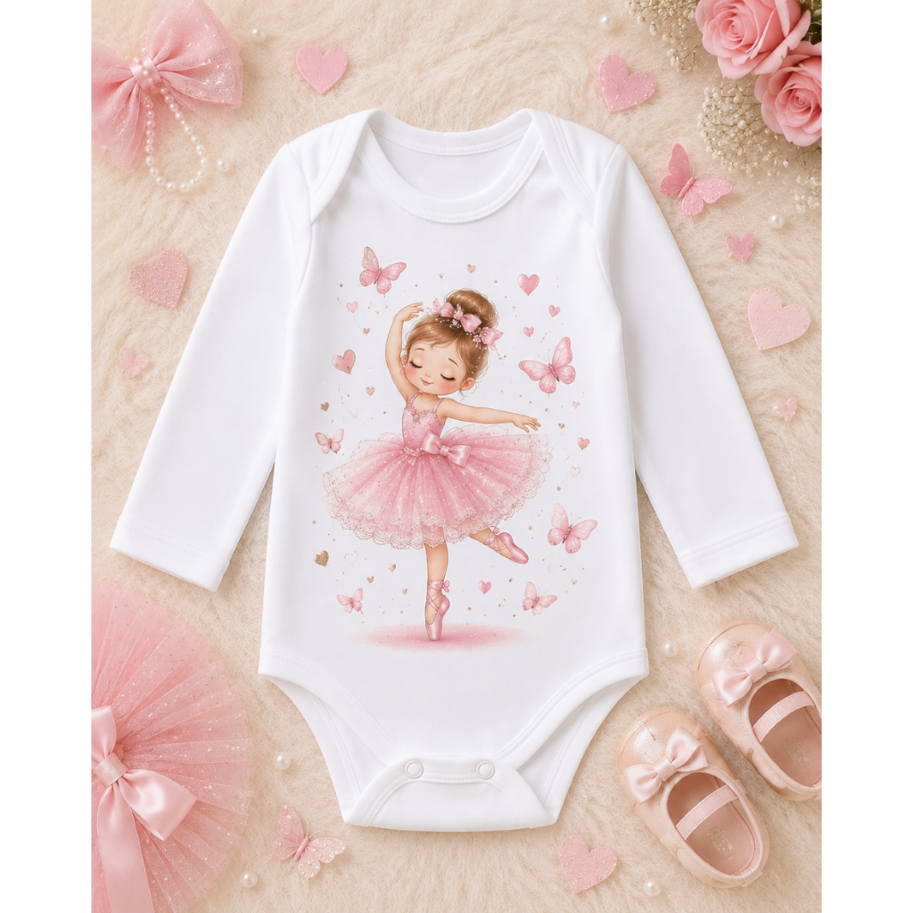 Body Bebê Manga Longa Estampado 100% Algodão Menina e Menino Roupa Infantil Enxoval P M G Roupa baby