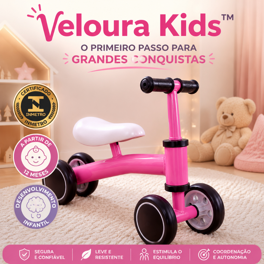 Bicicleta Equilibrio Infantil Rosa Sem Pedal Aprendizado Seguro Diversao Criancas