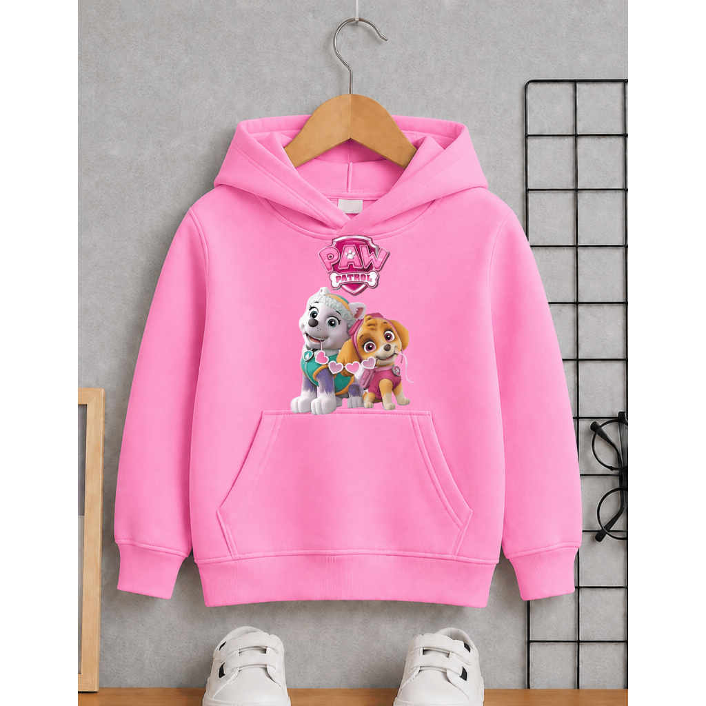 Moletom Infantil Feminino Estampado Skye e Everest 100% Algodão Confortável e Quentinho