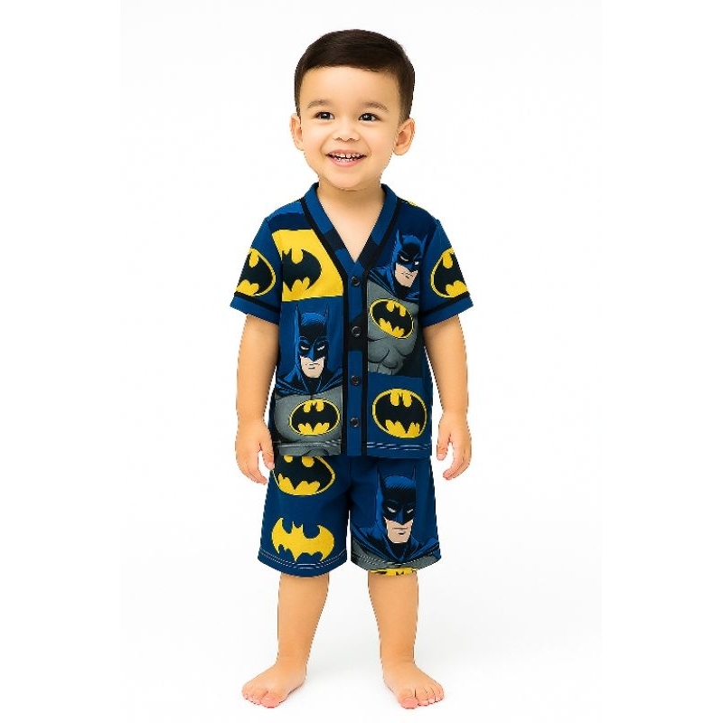 Pijama Curto Infantil Masculino Batman | Suede Confortável | Tamanhos P M G | Envio em até 3 Dias Úteis