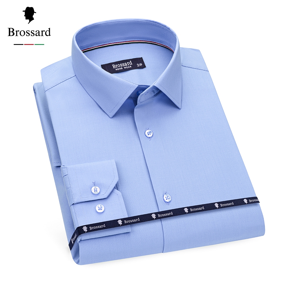 Atacado Camisa Social Masculina Manga Longa Não Amassa Slim BROSSARD Blusa Respi