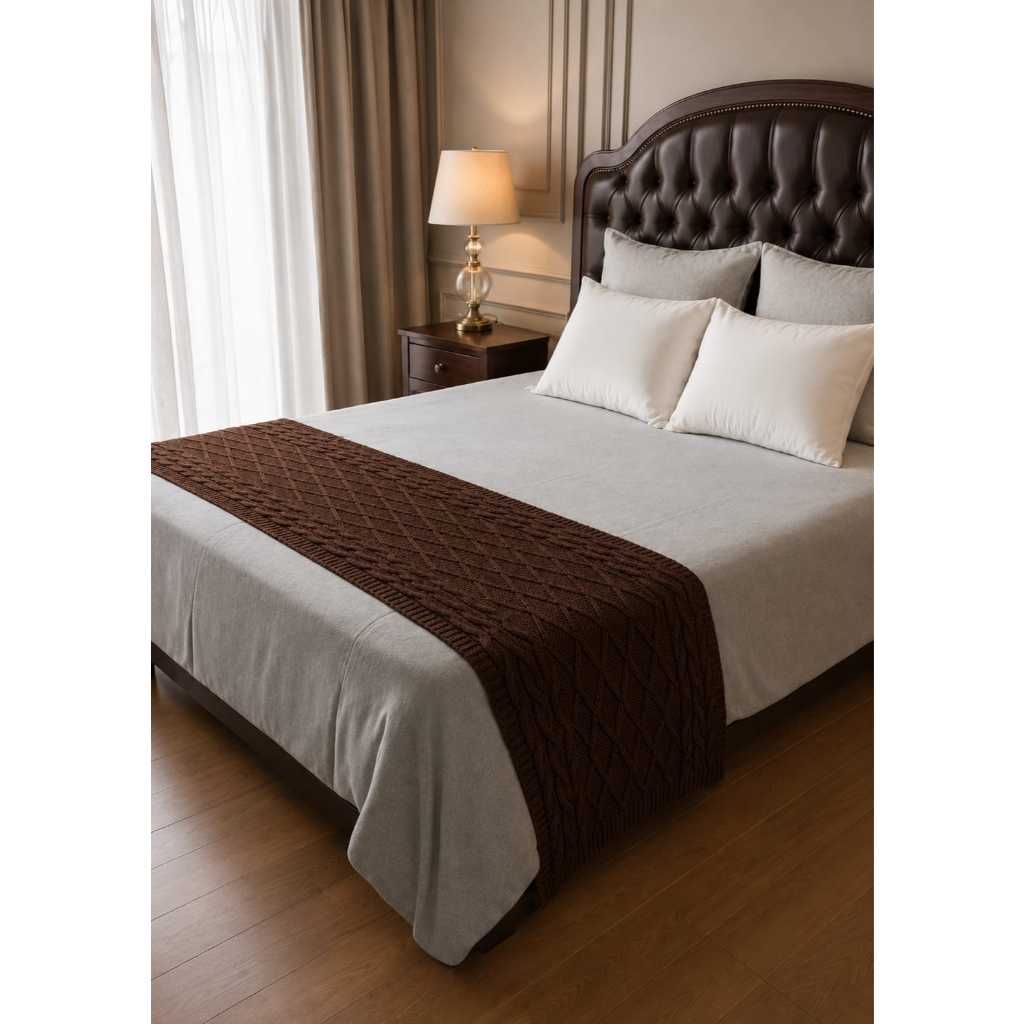 PESEIRA LUXO CAMA CASAL SOFÁ MANTA TRICOT TRANÇA CAMA KING QUEEN E SOFÁ PREMIUM