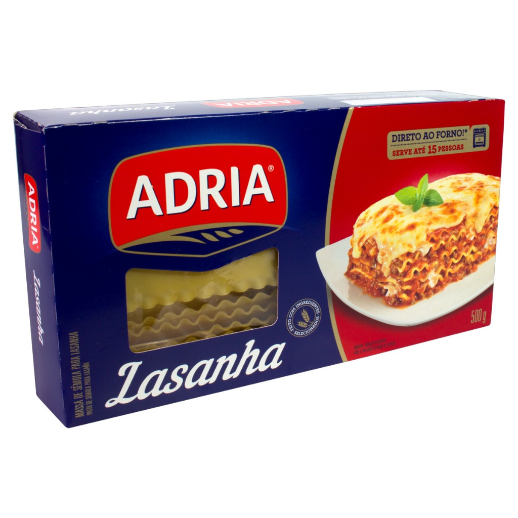 Kit 2un Massa Sêmola Adria Lasanha 500g — imagem 2 de 2