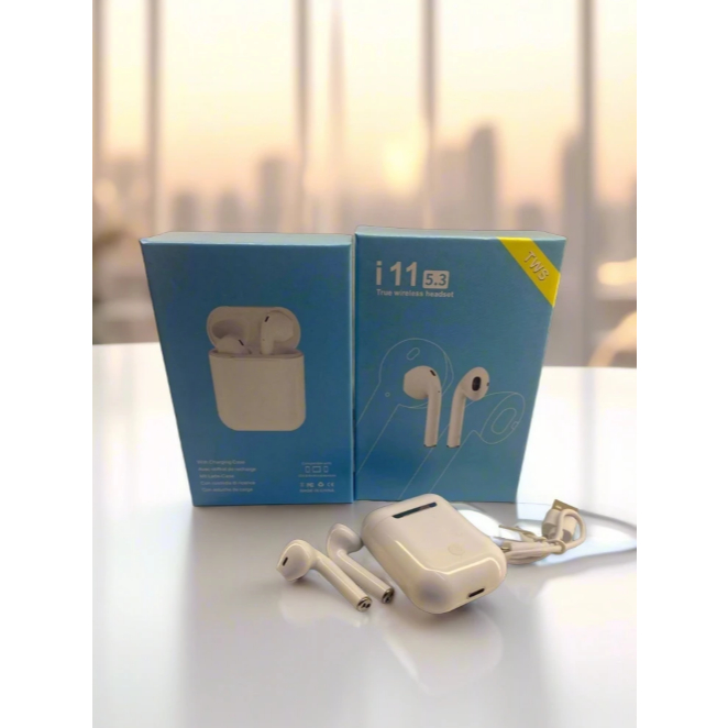 Fone Bluetooth i11 TWS 5.0 Sem Fio Premium Hi-Fi Touch Estéreo com Microfone e Estojo Carregador