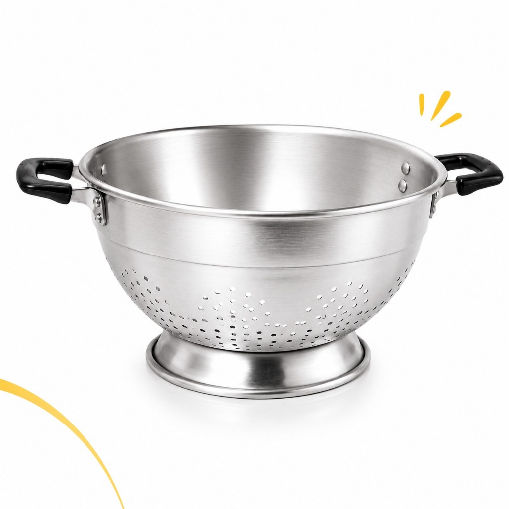 Escorredor Macarrão Alumínios 5 Litros Arroz Massas Cozinha Profissional Restaurantes Arroz Legumes