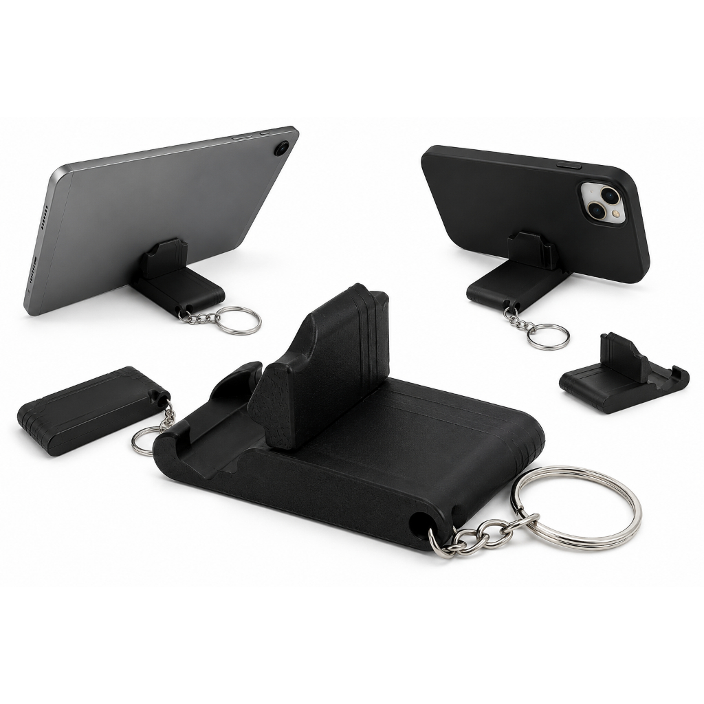 Chaveiro Suporte para Celular/Tablet Portátil Dobrável | Suporte de Mesa para Smartphone/Tablet Universal