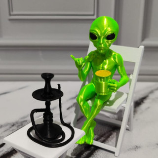 Alienígena Boneco ET Alien Decorativo  Estatueta Geek Decoração Criativa Enfeite Moderno Presente Geek