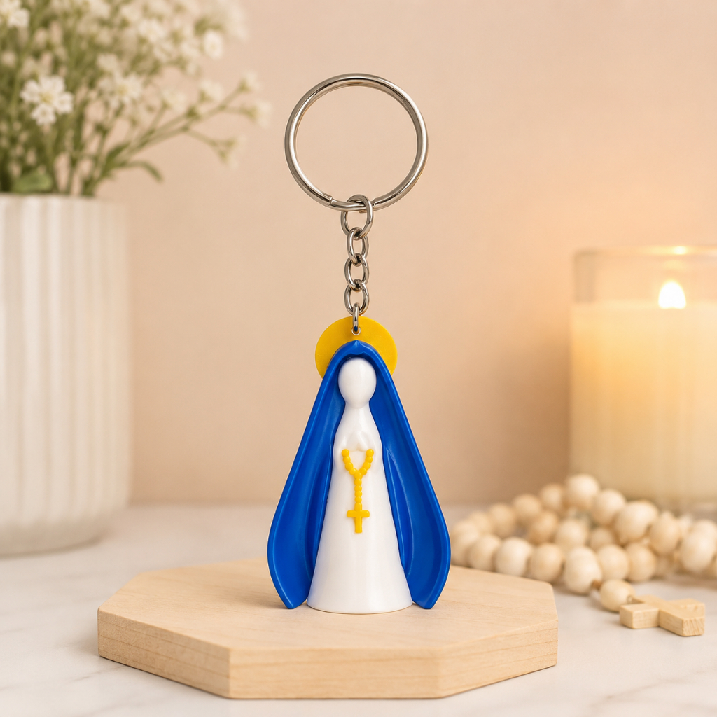 Chaveiro Nossa Senhora Aparecida 3D | Lembrancinha Religiosa | Presente Católico