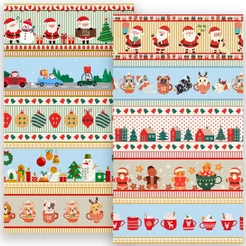 50 cm x 1,50 m Tricoline Barrado Semaninha - Natal - Tecido 100% Algodão - Páscoa - Festa Junina - Datas Festivas