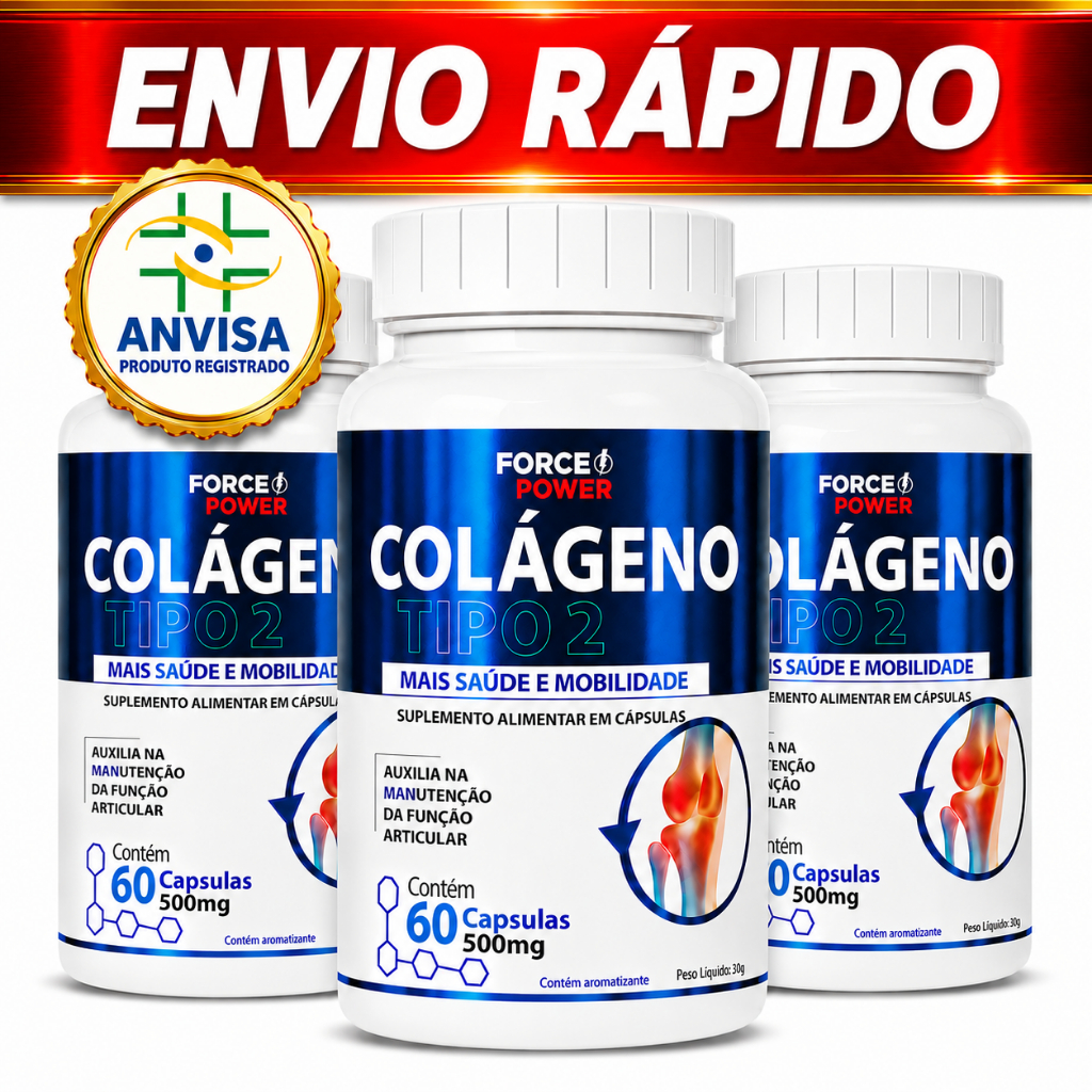 Colágeno Tipo 2 ORIGINAL para Joelho Articulação Pele Cabelo Cartilagem Unhas - ENTREGA SUPER RÁPIDA