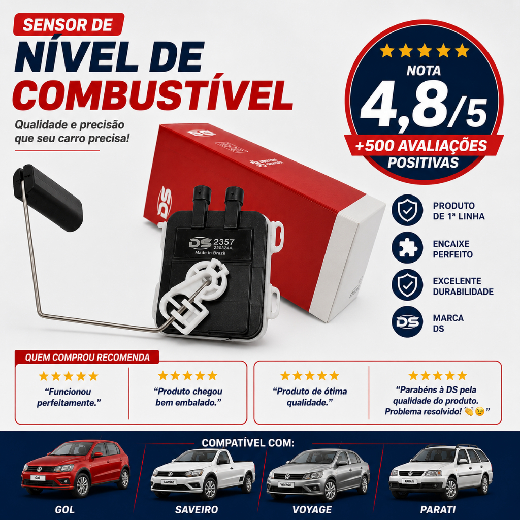 Sensor De Combustível Gol G3 G4 G5 G6 G7 Boia De Combustível Vw Voyage Saveiro P