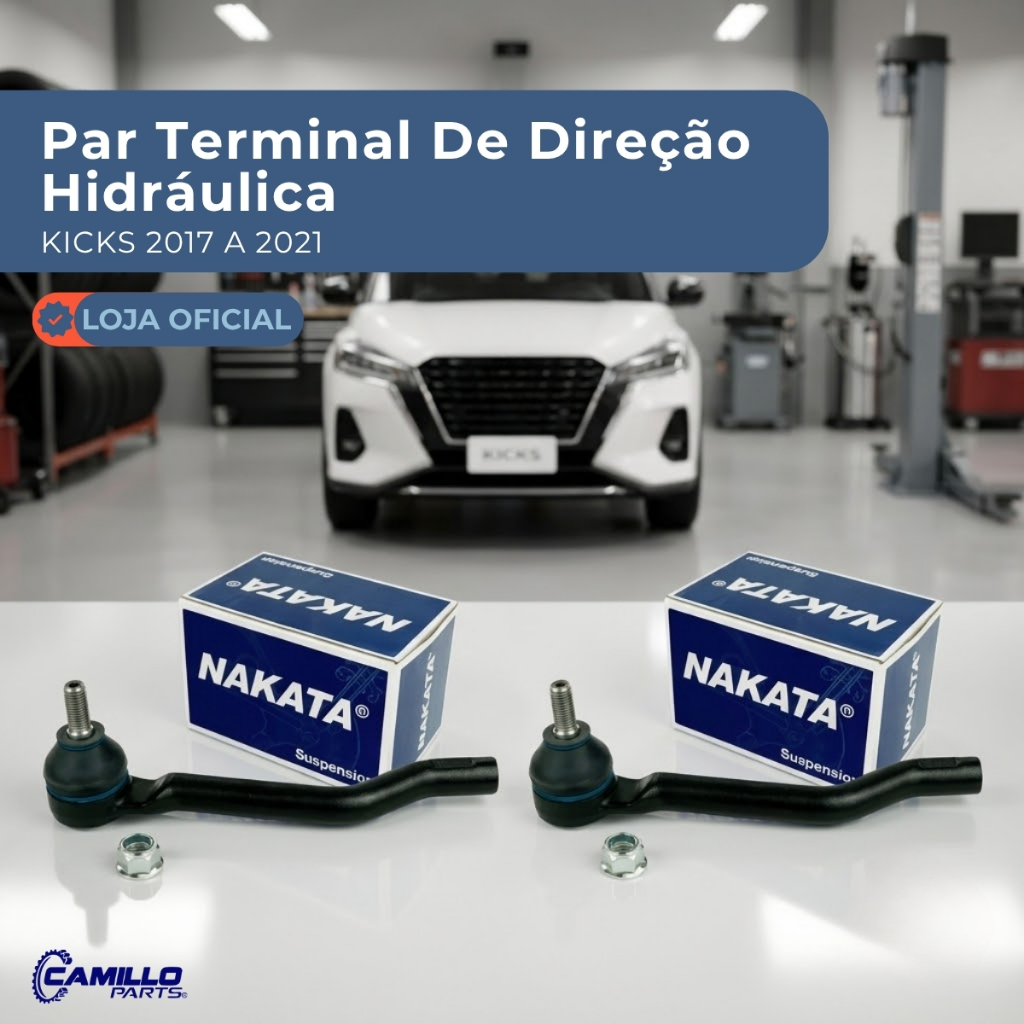 Par Terminal Direção Hidráulica Lado Direito Esquerdo Nissan Kicks 1.6 2017 A 2021 Nakata