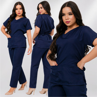 Pijama Cirurgico Unissex Scrub Hospitalar Farda Uniforme Liso Oxford Clinica E Estetica P…