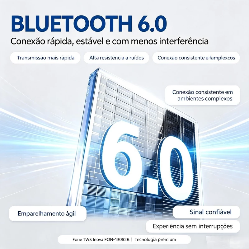 Fone de Ouvido Sem Fio Bluetooth 6.0 TWS 9D com Microfone — foto 9