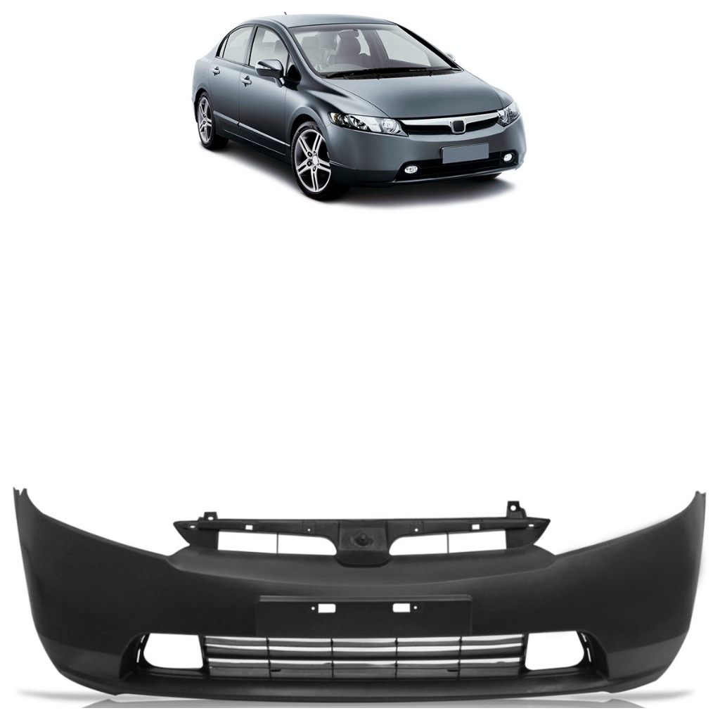 Parachoque Dianteiro New Civic 2007 2008 Com Furo Milha