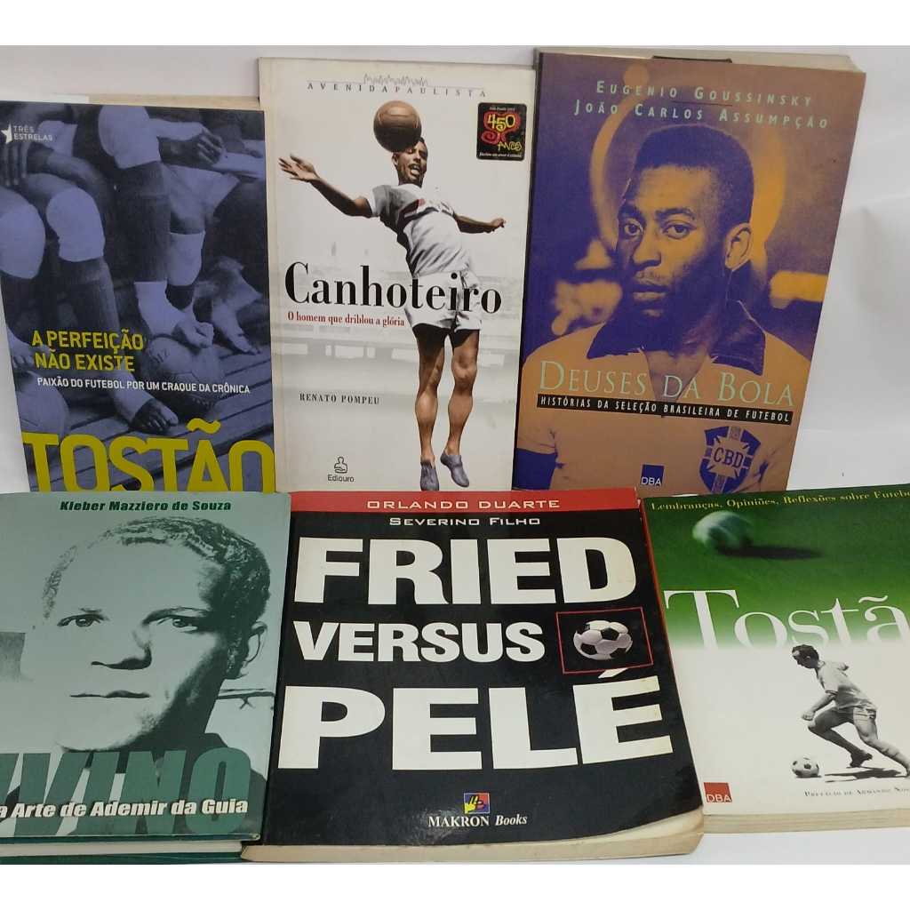 Livros de Futebol História e Grandes Craques Pelé Tostão Seleção Brasileira