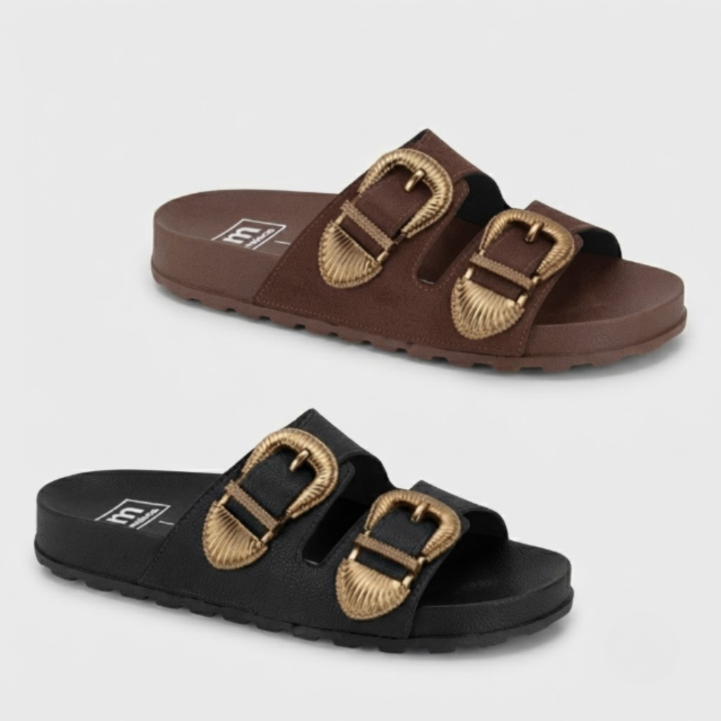 Papete Feminina Moleca Birken Fivela Dupla Original