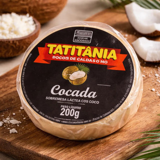 Doce Em Tablete 200gr Cocada Branca Tatitânia Redonda