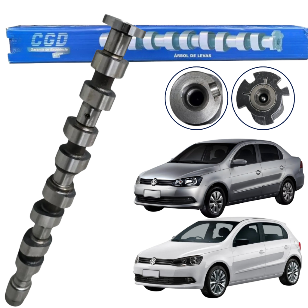 Eixo de Comando De Válvula Oco Lubrificado Interno Volkswagen Gol Fox Voyage 1.0 8v EA111