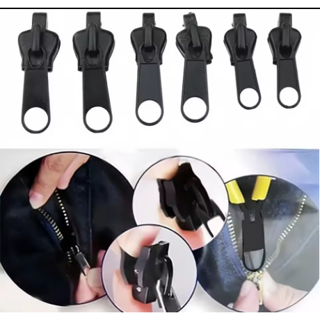 Kit Reparo de Zíper Universal – Substitui Cursor Danificado em Roupas, Bolsas e Mochilas
