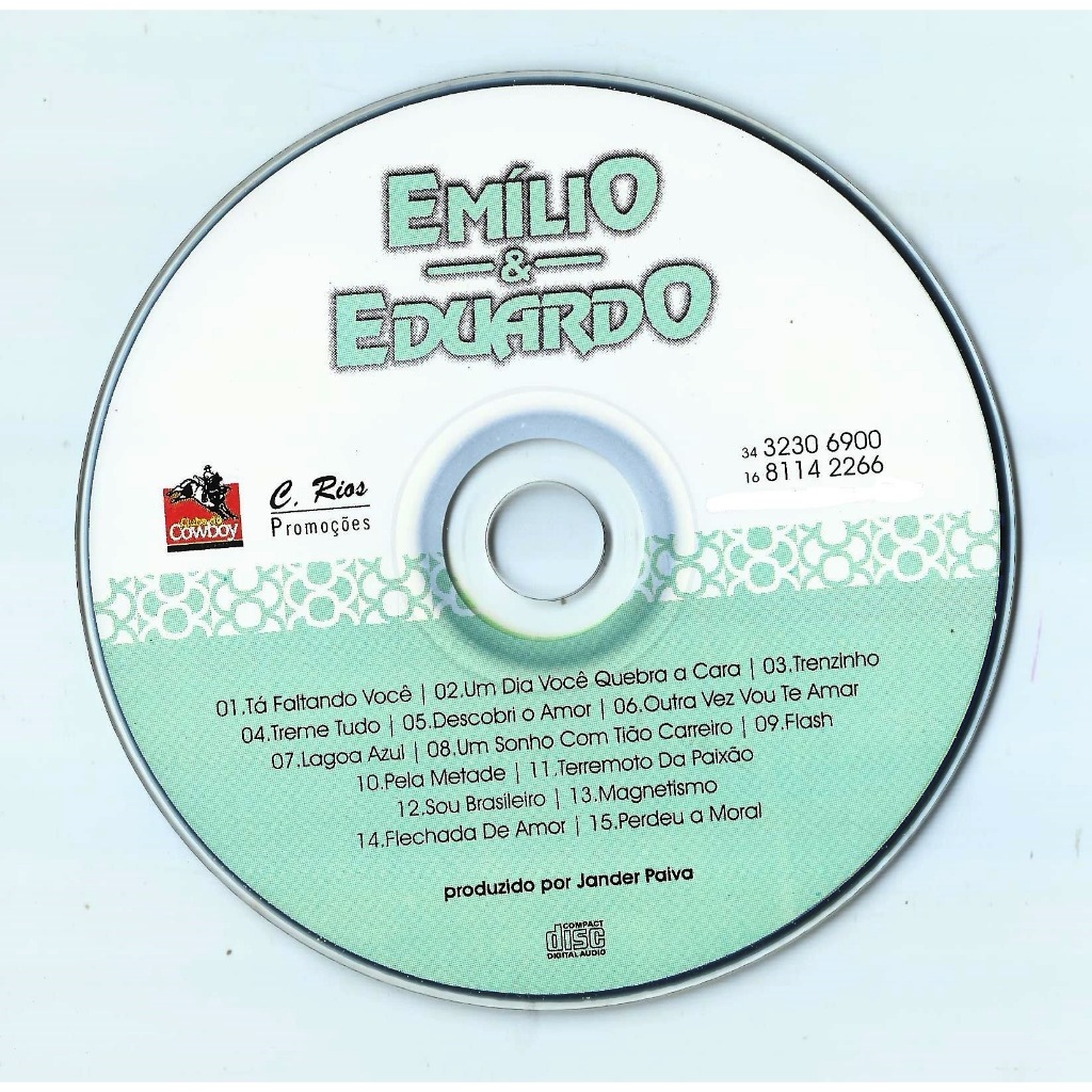 1653 Mcd- Cd 1997- Música- Emídio E Eduardo- Tá Faltando Voce- Sertanejo