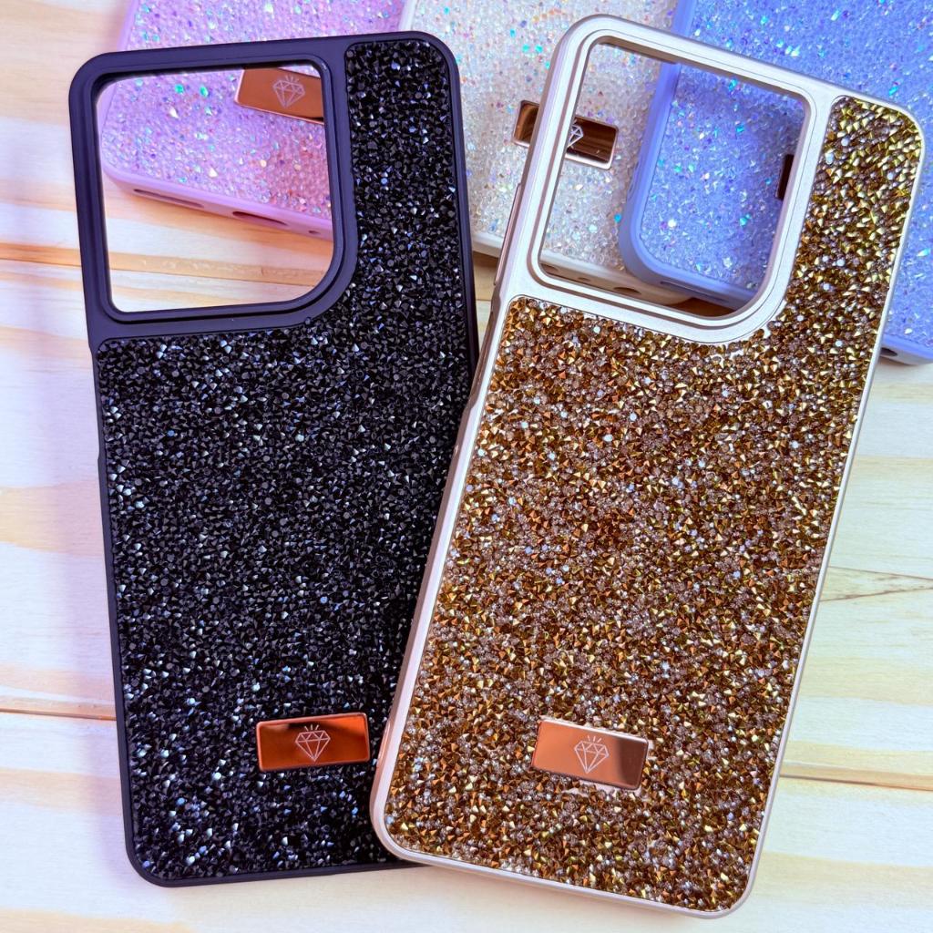 Capa Capinha Anti Impacto Premium aveludada com Glitter Brilho para Xiaomi Redmi Note 13 4G | Redmi Note 13 5G