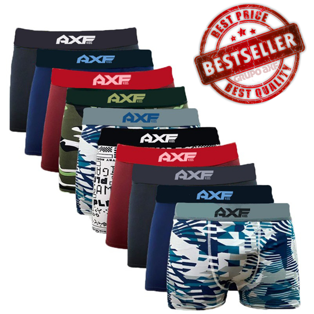 Kit Com 10 Cuecas Microfibra Boxer