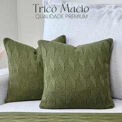 Capas de almofada tricot decorativa sofa sala cabeceira cama quarto kit 2