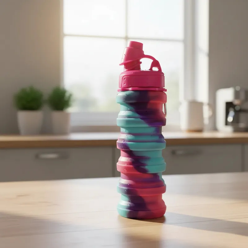 Garrafa Retrátil Silicone 500ml Collapsible Flexível