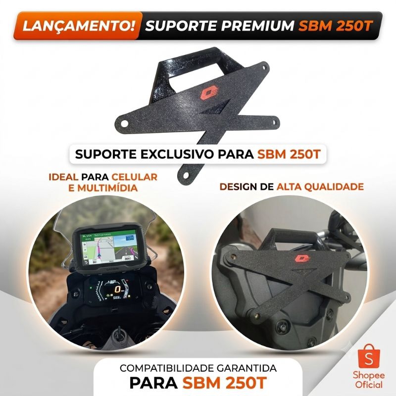 SUPORTE DE CELULAR E MULTIMÍDIA PARA SBM 250T