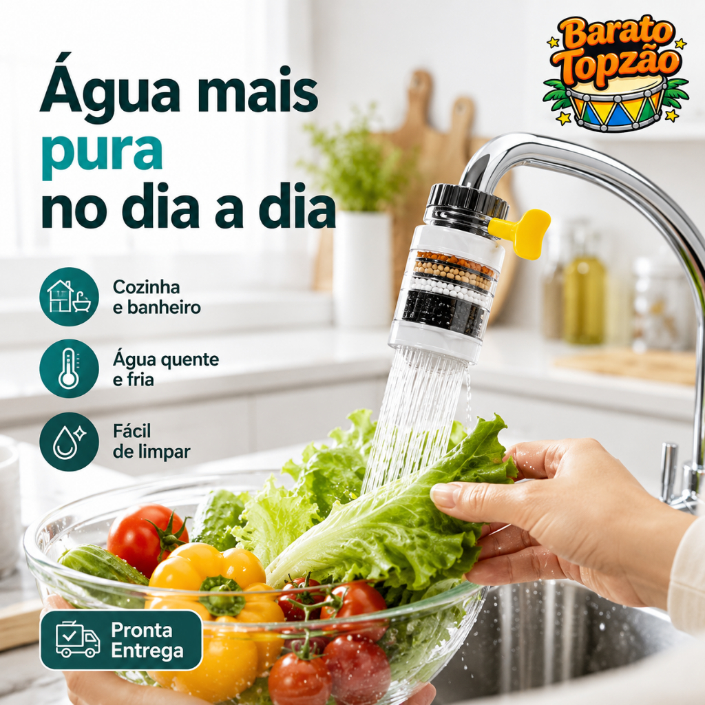 Filtro De Água De 6 Camadas，Soto Interface De Torneira Universal Giratória 360 °,Filtro De Torneira Lavável Removível D