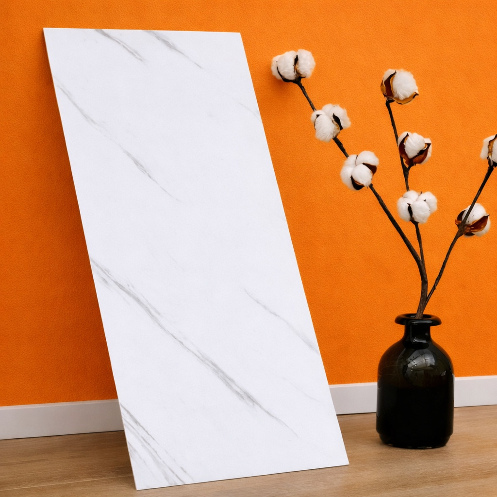 Kit 50 Placas Mármore 60x30 Vinílico Adesivo Parede Decoração Lavável
