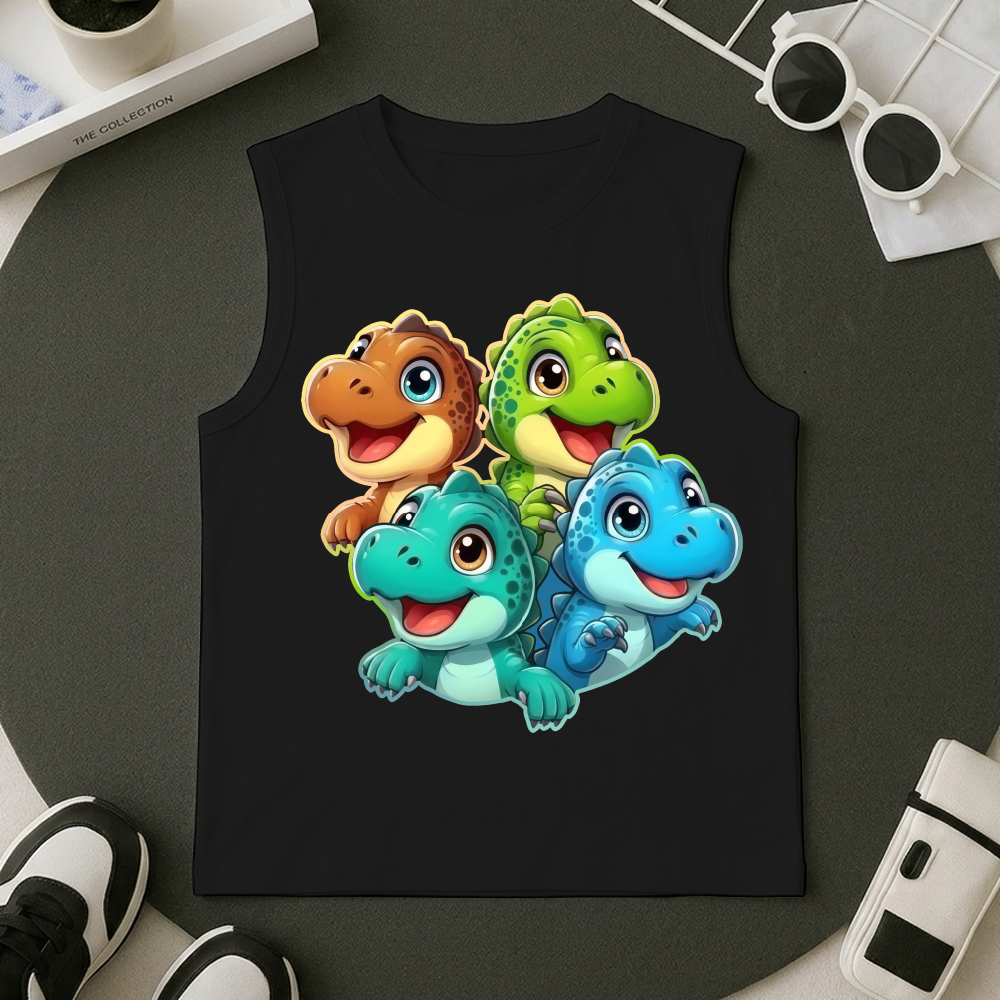 Regata Dinossauro Cor Camisa Machão Masculina T-Shirt Camiseta Blusa Qualidade 100% Algodão 2 ao GG
