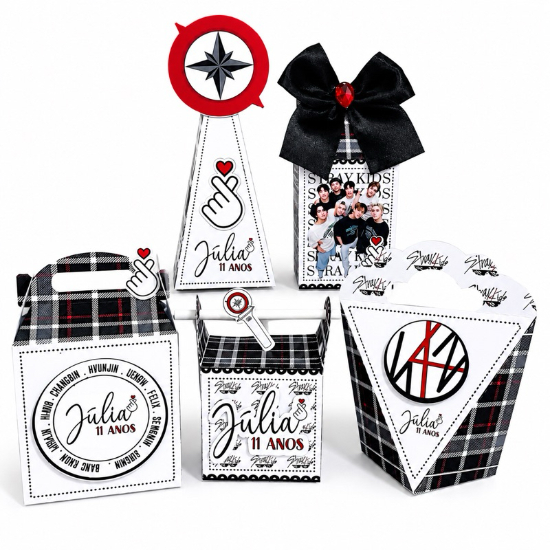 Kit Personalizado Stray Kids K Pop Infantil Coreano Lembrancinha