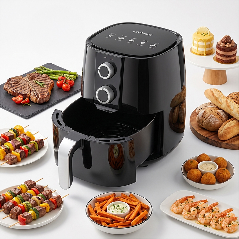 Fritadeira Eletrica Airfryer Sem Óleo 3.8l Antiaderente Preto