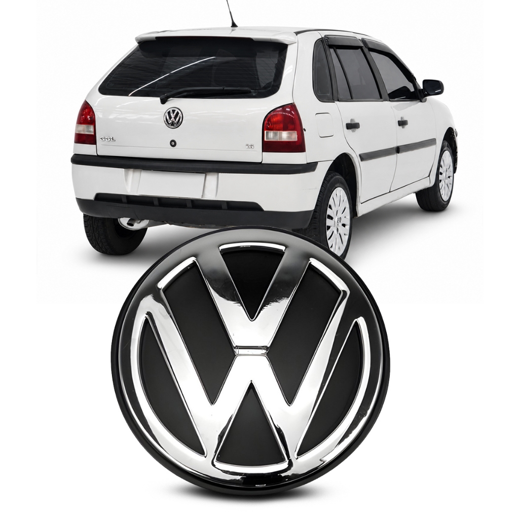 Emblema Vw Traseiro Gol 2000 a 2014 Saveiro 2006 A 2010 Cromado