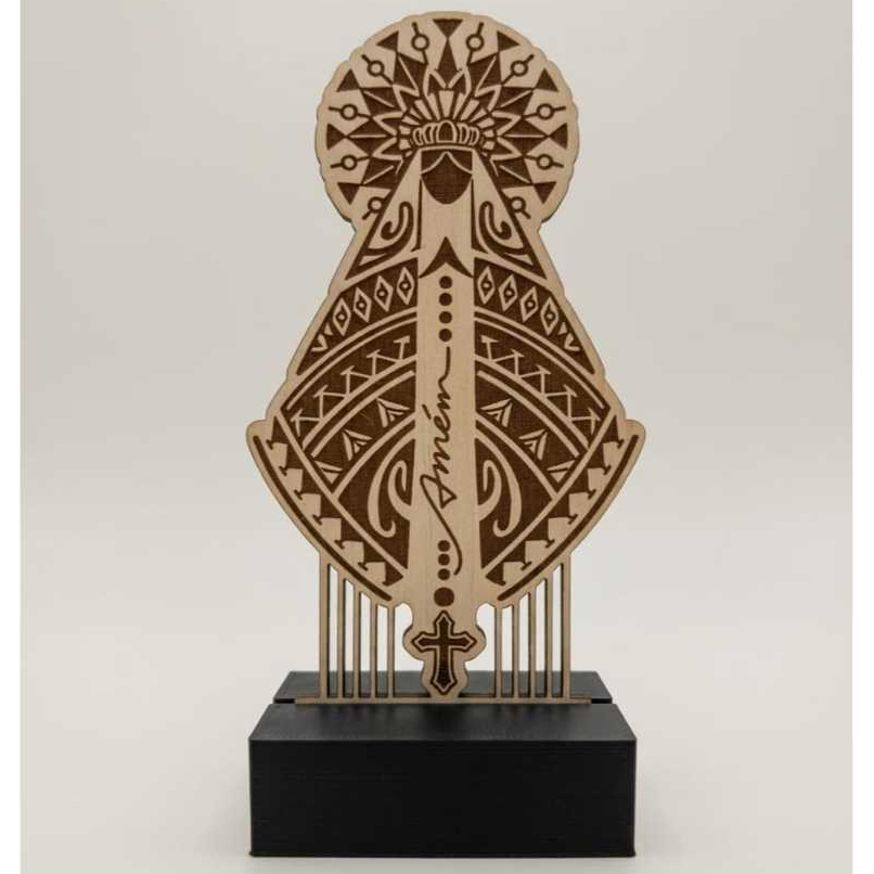 Nossa Senhora Aparecida em Decorativa | Imagem Católica Premium | Decoração Religiosa para Sala, Quarto e Escritório