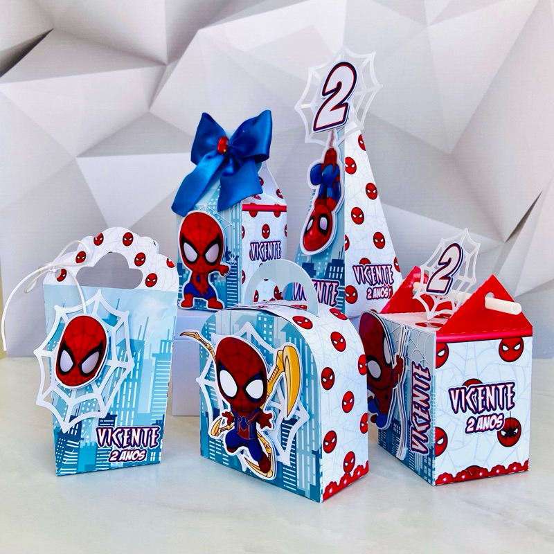 Kit Festa 35 Peças Homem Aranha Baby• Lembrancinhas Personalizadas Homem Aranha Baby • Mimo Homem Aranha• Festa Infantil
