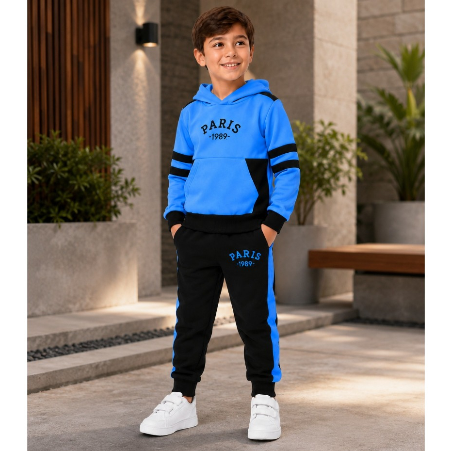 Conjunto Infantil Masculino Inverno Moletom Canguru Calça Jogger Confortável