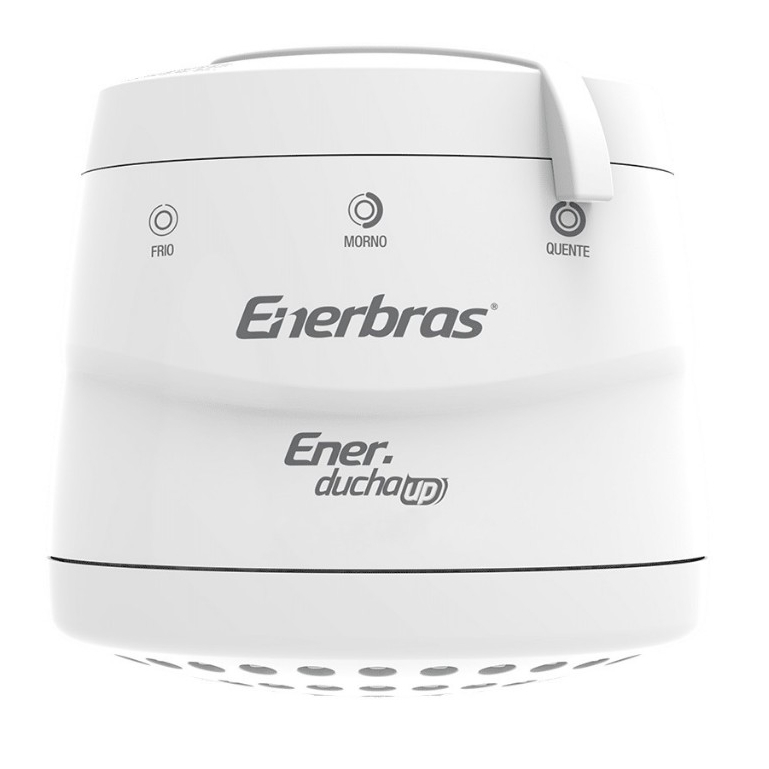 Chuveiro Elétrico Enerbras Enerducha UP Preto / Branco 127V ou 220V 3 Temperaturas 5500W