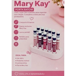 Porta Batom Mary Kay Organizador De Maquiagem Para 10 Batons Rosa Fofo