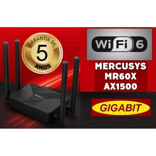 Roteador WiFi 6 Mercusys MR60X AX1500 Mesh Access Point 2,4/5GHz Portas Gigabit igual ax12 e ex141