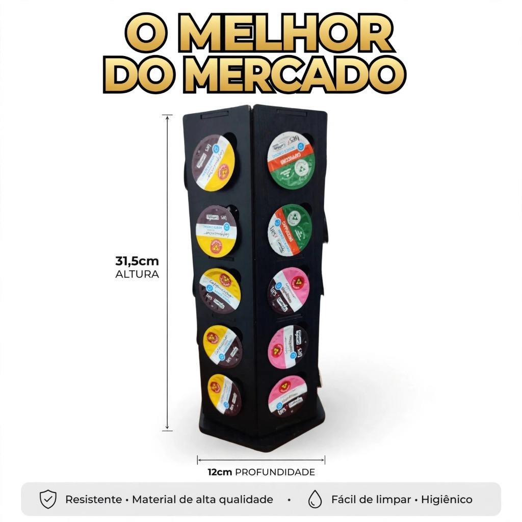 Suporte Porta Cápsula Organizador Café Três Corações Dolce Gusto Nespresso Cantinho do Café — imagem 2 de 2