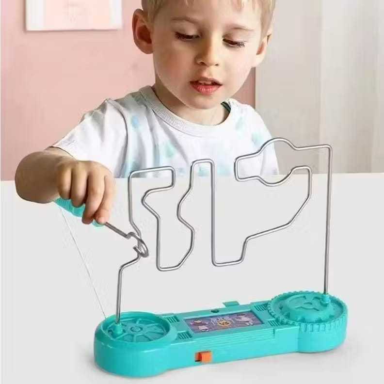 Jogo Desafio Do Choque Labirinto Brinquedo Infantil Som e Luz Divertido Educacional Criativo